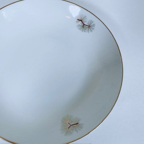 Fukagawa Arita Pine Cone (1) Soup Bowl Green/Gold Needles Brown/Gold Branches - Picture 13 of 16